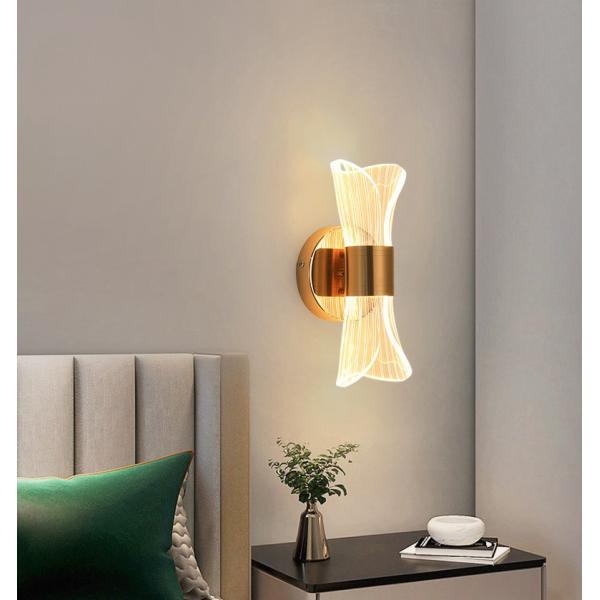 Современный светодиодный акриловый металл прозрачный стреммер Стенный свет для спальни проход гостиная