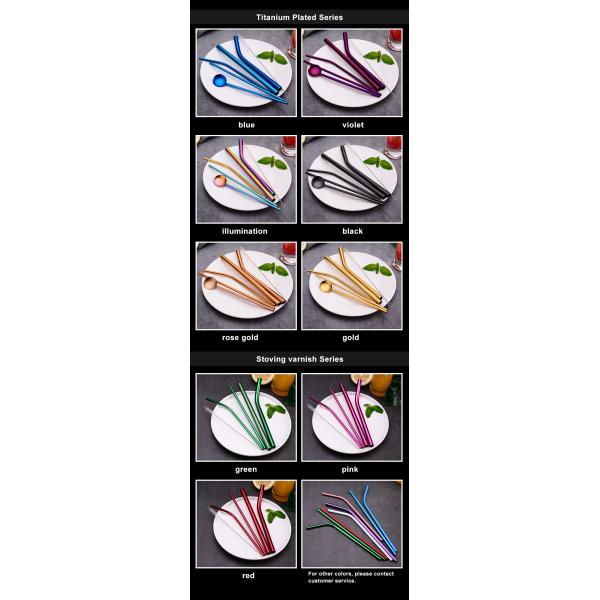 Métal réutilisable d'accessoires de barre buvant des pailles d'acier inoxydable avec le logo adapté aux besoins du client