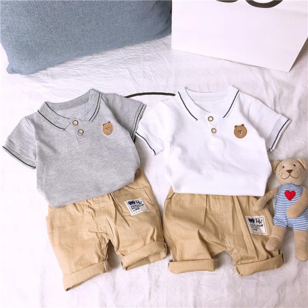 1.2M Polyester Holiday Children'S Outfit Sets Wear Lapel Collar