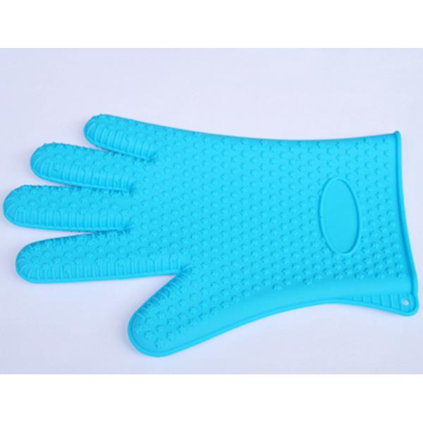 Red Silicone Kitchen Glove Non - Slip Adiabatic For Grill , Protect Hand