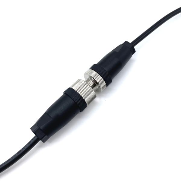 4 штифта M12 соединитель водонепроницаемые кабели 2P 3P 4P 6P 8P Мужчина к женщине прямой соединитель