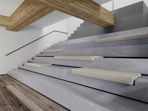 1600x3200mm Mat Gris Durable Slab de pierre sintrée Pour salle à manger