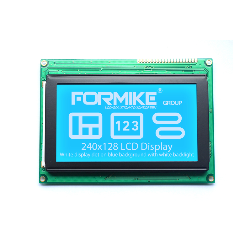 Blue Negative Monochrome Graphic Cog LCD Display Blue 240x128