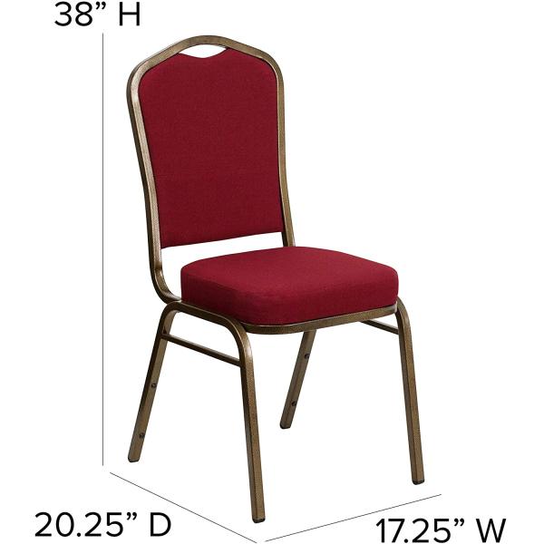Gold Metal Stackable Banquet Chair for Hotel Wedding