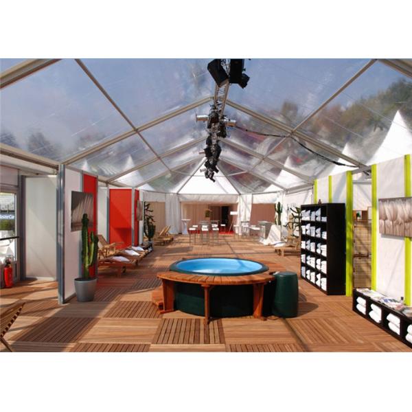 Transparent Sidewall Romantic Large Wedding Tents Aluminum Alloy Structure Marquee