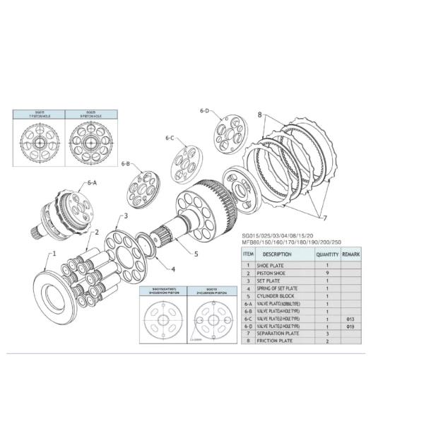 SK320 Retainer Plate Ball Guide Swash Plate Excavator Final Drive Parts