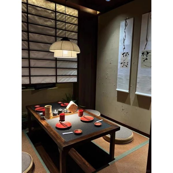 Japanese Pendant Lights Vintage Fabric Lantern Wabi Sabi Lights (WH-VP-335)