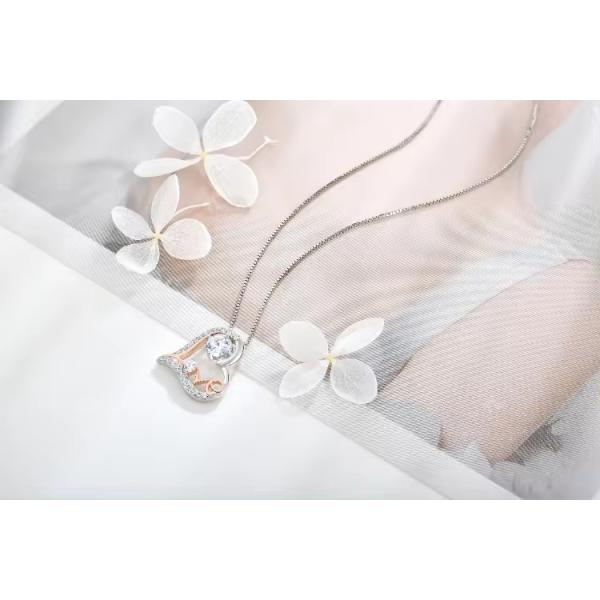 YASVITTI Я люблю тебя Сердце Колонка Ожерелья День рождения День святого Валентина День матери Рождество Мама Подарки Ювелирные изделия для женщин