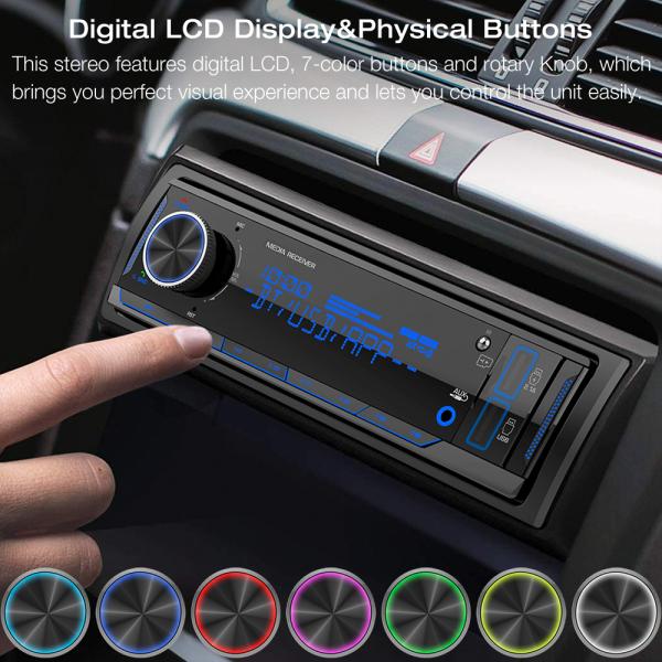 GRANDnavi Bluetooth 12v Встроенный прибор 1 Din Fm Aux В Приемник Sd Usb Автомобильный Mp3 плеер Стерео Авторадио Автомобильное радио