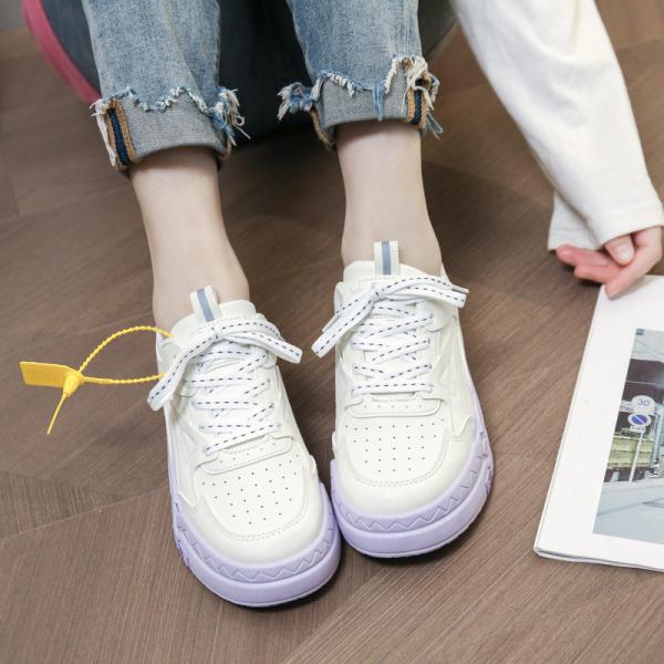 2024 Spring New Thick-Soled Canvas Shoes Women'S Shoes All-Match Sneakers