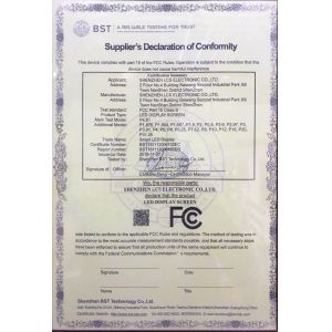 Shenzhen LCS Display Technology Company., Ltd Сертификации