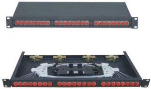 24 tableaux de connexions optiques optiques de coffret d'extrémité de fibre de Support-bâti de fibres ont laminé à froid la tôle d'acier dans la couleur noire