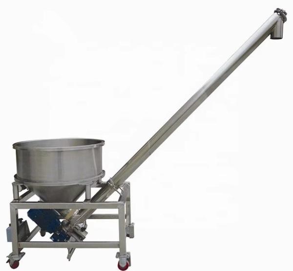 Stainless Steel Hopper Screw Auger Conveyor For Cacao Bean