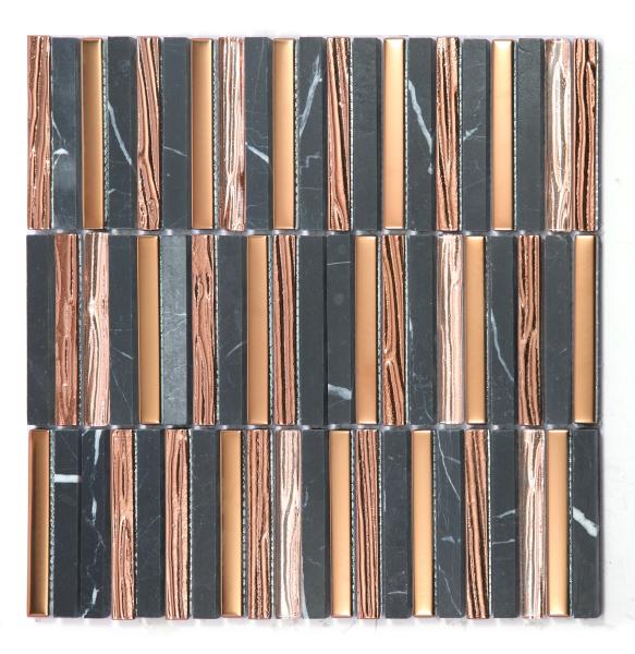 Mosaicos de piedra natural duraderos de 282x294mm para paredes interiores de oficina y sala de estar