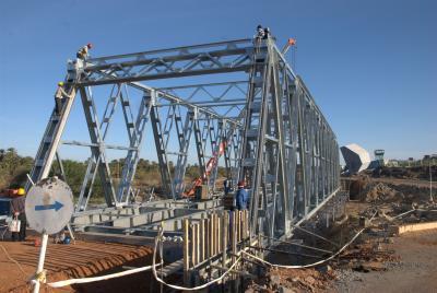 Ponte de viga de aço pré-fabricada galvanizada do fardo de Harzone