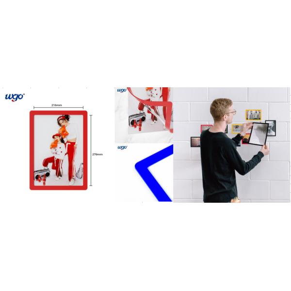 Repositionable Self Adhesive Plastic Sign Holder Poster Pocket Wall Mounted Sign Holder 8.5 x 11