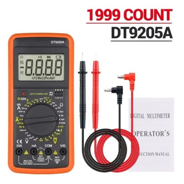 1000V 10A AC DC Current Voltage Meter Resistance Capacitance Continuity Diode Tester