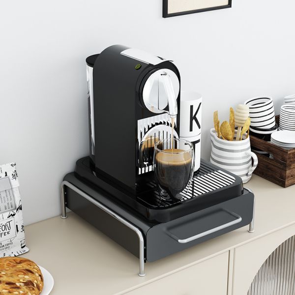 Stackable Retail Coffee Bean Pods Mug Syrup Capsule Holder Display Storage Rack Tray Acrylic With Drawer Sugar Box Combination