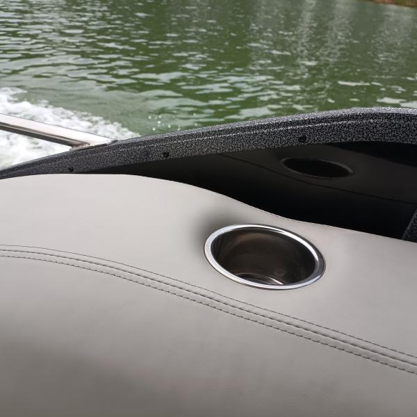 25ft Modern Black & Silver Pontoon Boat - Sleek Design For Premium Leisure & Business Use