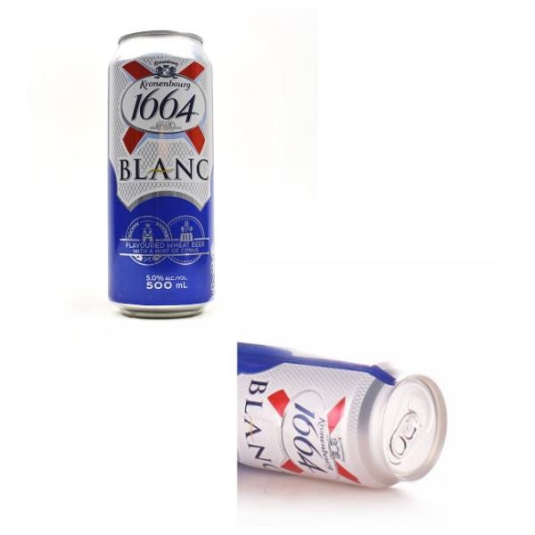 French Kronenbourg Sliver 500ml Aluminium Beer Cans OEM ODM