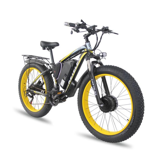Disc Brake 26 Wheel Size Dual Motor 2000W 23AH Lithium Battery Two Wheel Drive E-Bike