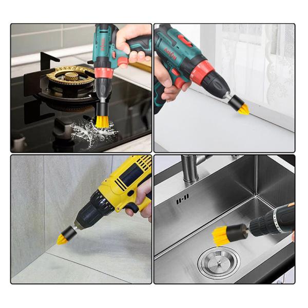 2 штуки многофункциональный электрический спин скраббер чистка щетка сверло щетка набор