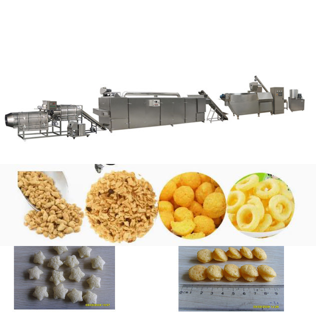 Corn Rice Wheat Food Extruder Puff Snack Machine For Onion Ring / Core Filled Food