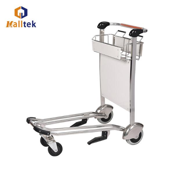 Stainless Steel Airport Trolley With Four Wheels