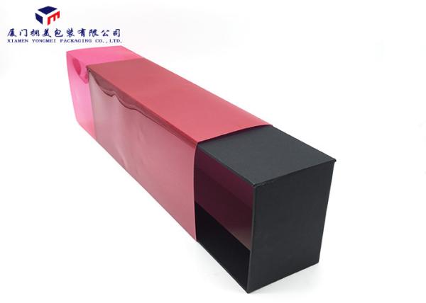 Clear Rigid Red PVC Sleeve Small Plastic Gift Boxes For Gifts 40X14.4X9cm