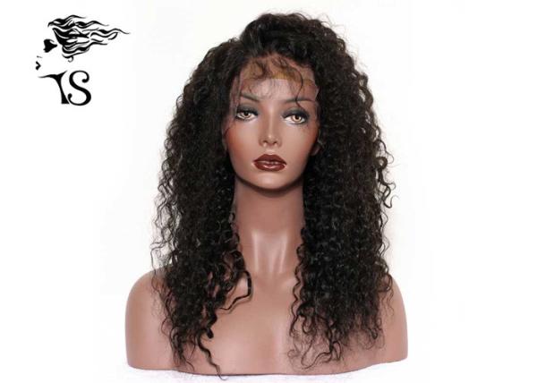 Black Women 100 Percent Human Hair Lace Front Wigs Deep Kinky Curly Healthy