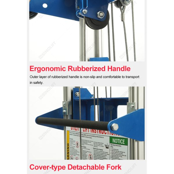 Apilador manual con cabrestante de la serie SW con patas de apoyo – Estabilidad superior para cargas exigentes