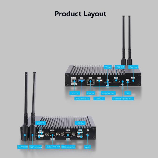 K-Series (K010/ K200/ K300/ K400) Industrial-grade Embedded Computer 157x 125x 28mm