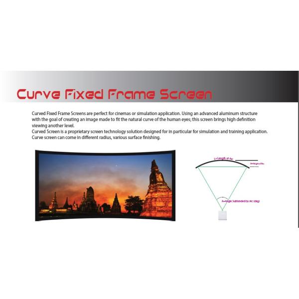 Ультра экран проекции HD 4k, 16/9 изогнул установку стены экрана для кино