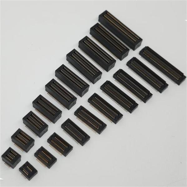 Double slot 0.8 pitch btb board to board connector 8-100P male and female chassis connector combined height 4.0-8.5mmH SMD terminals