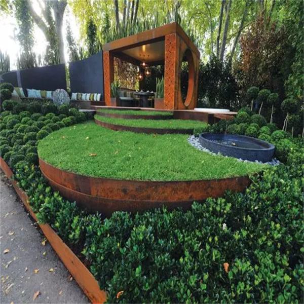 Bordas decorativas de jardim de metal enferrujado de aço corten