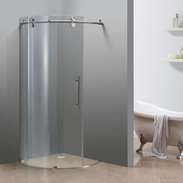 ODM Frameless Sliding Glass Shower Doors Ultra Silver ISO14001 Approved