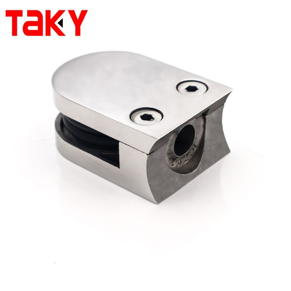 Stainless Steel 316 Glass Clamp for 8-12mm Tempered Glass with Frameless Design