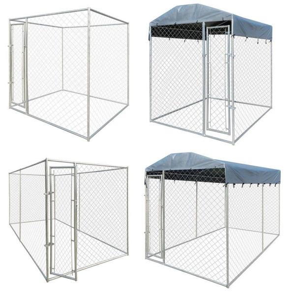 Large outdoor galvanized cheap chain link dog kennel 7.5x13x6ft(2.3x4x1.8m) 2.3mm wire diameter