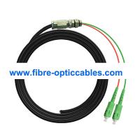 2 coleta de fibra óptica impermeable del SC APC del cable de fribra óptica de la base LSHZ OS2