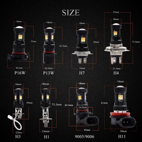 16SMD Automotive LED Fog Lights