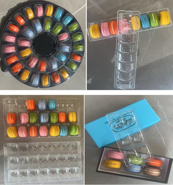 9 Tier Plastic Square Macaron Tower Stand Display For French Takeaway Food Packaging