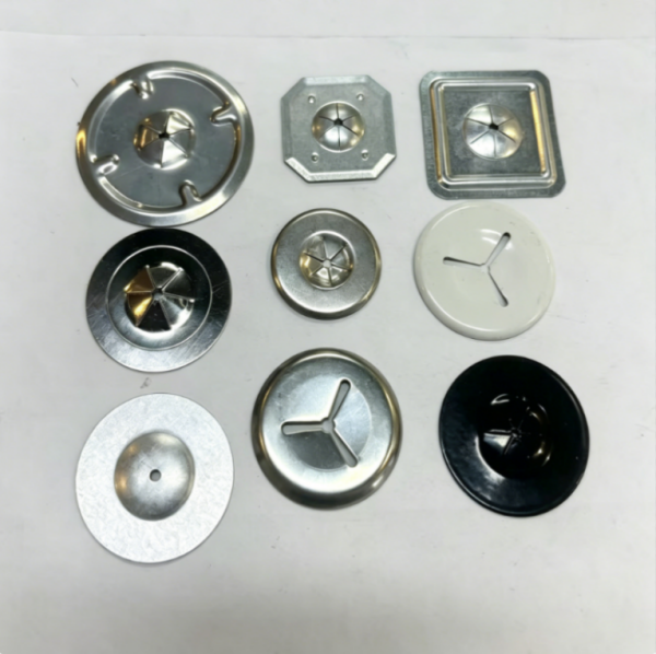 1.5 Inches Round Self Locking Insulation Washers polished CD Weld pins fixed