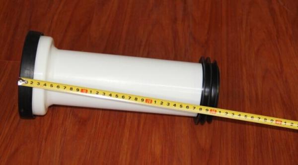 Straight Toilet Drain Pipe Small Friction Resistance Black And White Combination