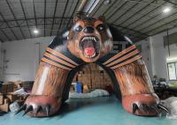 Los deportes compiten con el túnel inflable del casco del oso del gigante de la entrada del túnel del oso del túnel inflable inflable del casco