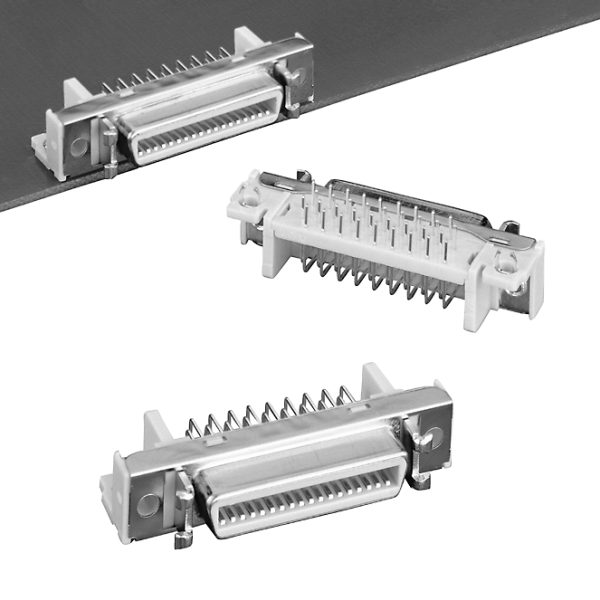 Shielded right angle boardmount connector 3M 10220 55G3PC with copper alloy