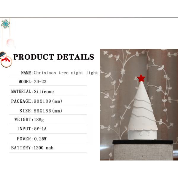 Luz de noite de árvore de Natal ecológica personalizada com controle táctil e função de música