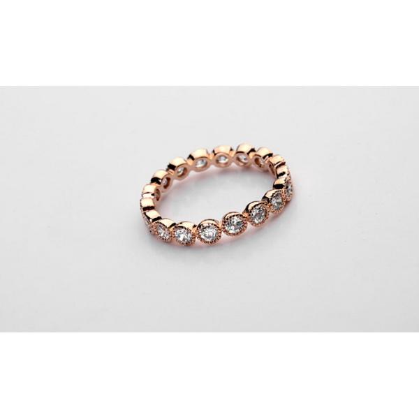 Italina fine fashion jewelry shiny red apple CZ Wedding Ring