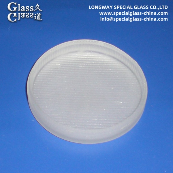 Durable Pressed Sandblasting Glass LED Lens For Lighting Fixtures