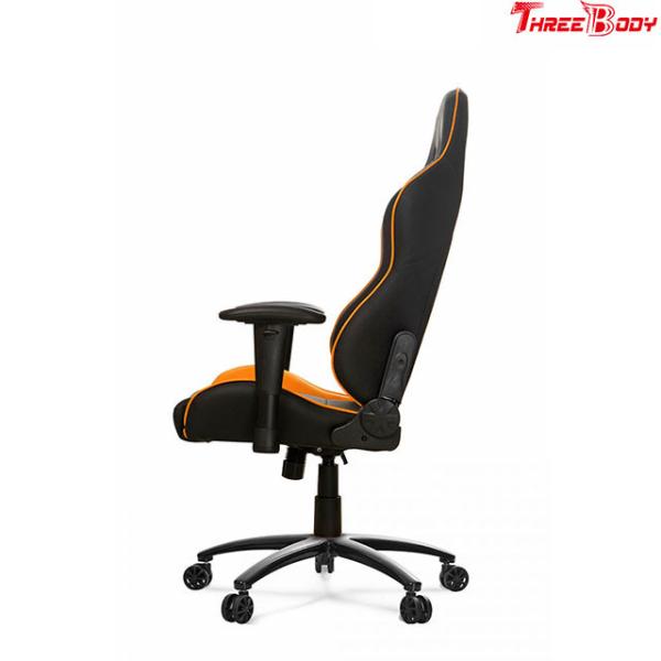 Ergonomic Pc World Gaming Chair , Black And Orange Racing Seat Computer Chair