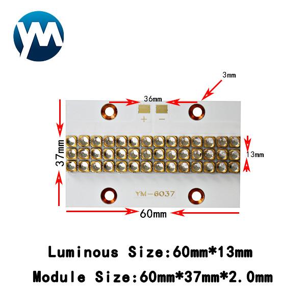 Lente UV personalizada de quartzo da lâmpada 120w 3535 SMD do diodo emissor de luz para a impressora UV